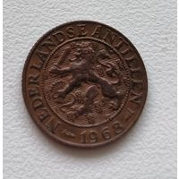 Нидерландские Антильские острова 1 цент, 1968 Метки "Рыба" и "Звезда"   4-10-31