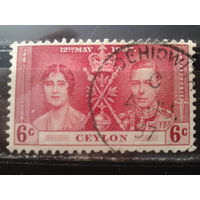 Цейлон 1937 Коронация короля Георга 6