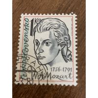 Чехословакия 1981. Композитор Вольфганг Амадеус Моцарт 1756-1791. Марка из серии