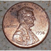 США 1 цент, 1998 Lincoln Cent Без отметки монетного двора (4-11-50)