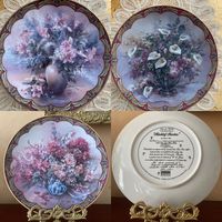 Тарелка коллекционная Цветы Лилия Калы Lena liu  Bradex винтаж  Цена за 3 шт