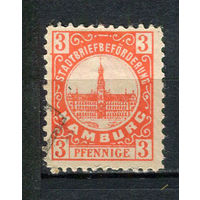 Германия - Гамбург (Hammonia) - Местные марки - 1888 - Архитектура 3Pf - [Mi.29a] - 1 марка. Гашеная.  (Лот 80Df)