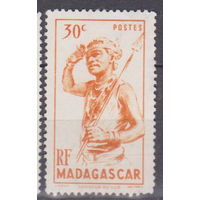 Французская колония Французский Деревенская жизнь туземец Мадагаскар 1946 год лот 2 ЧИСТАЯ