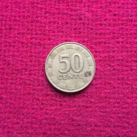 Литва 50 центов 2000 г.