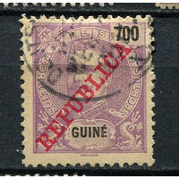 Португальские колонии - Гвинея - 1911 - Король Карлуш I 700R с надпечаткой REPUBLICA - [Mi.103] - 1 марка. Гашеная.  (LOT ES22)-T10P36