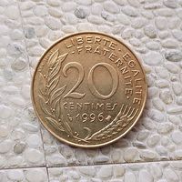 20 сантимов 1996 года Франция. Пятая Республика. Красивая монета!