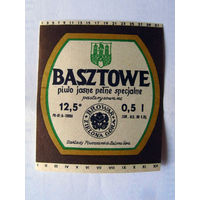 06-788 Этикетка Пиво Basztowe Польша Зелена Гура 1980-е