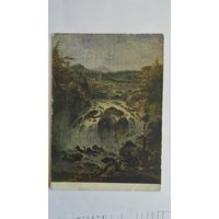 Довоенная открытка. Матвеев. Водопад в Италии. Огиз