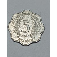 Карибы 5  центов 1989 года .