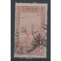 Французские колонии - Тунис - 1906г. - почтовый всадник, 1 fr - 1 марка - гашёная. Без МЦ!