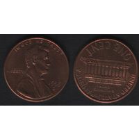 США km201b 1 цент 1995 год (D) (0(st(0 ТОРГ