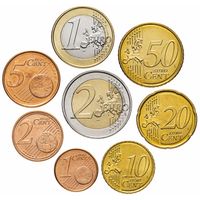 Греция набор евро 2002 (E,F,S) (8 монет) UNC в холдерах