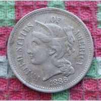 США 3 (III) цента 1886 года