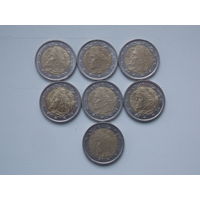Монеты Италии 2 евро. Цена за одну.