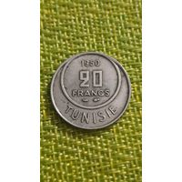Тунис 20 франков 1950 г