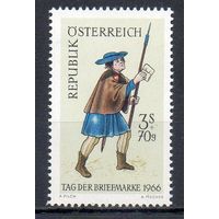 День почтовой марки Австрия 1966 год серия из 1 марки