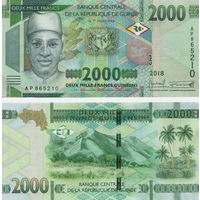 Гвинея 2000 франков  2018 год  UNC