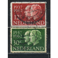 Нидерланды 1962 Юлиана Бернхард Серебряный юбилей свадьбы Полная #772-3