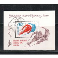 СССР-1979, (Заг.Бл.144)  гаш., Спорт, Хоккей, Надп.
