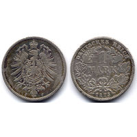 1 марка 1875 J, Германия, Гамбург