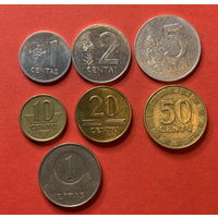 Литва, 7 разных монет