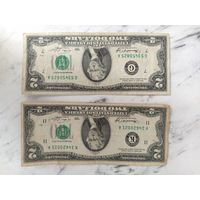 Банкнота США номиналом 2 доллара