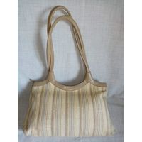 Небольшая женская сумка имитация плетёнки рогожки