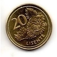 КОРОЛЕВСТВО  ЛЕСОТО 20 ЛИСЕНТЕ 2018. UNC