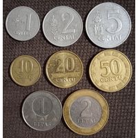 8 монет Литвы. Продажа только целиком.