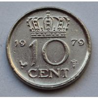 Нидерланды 10 центов, 1979 г.