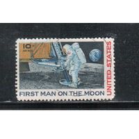 США-1969, (Мих.990) , гаш. , Космос, Луна (одиночка)