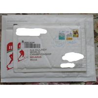 ЧМ по хоккею в Минске 2014 год /пакет-майка+ 2 конверта + 2 медальона /