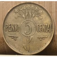 Литва 5 центов 1925