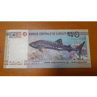 Джибути 40 франков 2017 unc 40 лет независимости Джибути. Юбилейная