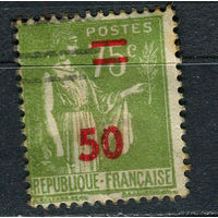 Франция - 1940/1941 - Надпечатка нового номинала 50c на 75C - [Mi.481] - 1 марка. Гашеная.  (Лот 88EL)-T2P19