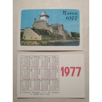 Карманный календарик. Нарва .1977 год