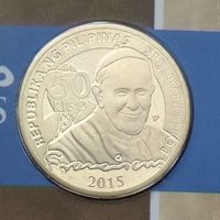 Филиппины 50 писо 2015 г. Визит папы