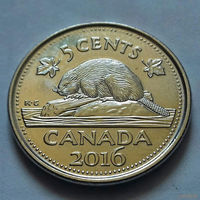 5 центов, Канада 2016 г., UNC