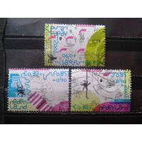 Нидерланды 2001 Дети и компьютор, марки из блока Михель-3,3 евро гаш