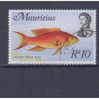 [2474] Британские колонии. Маврикий 1969. Елизавета II.Морская фауна.Рыба. Гашеная концовка серии.