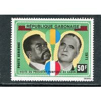 Габон. Визит французского президента Помпиду