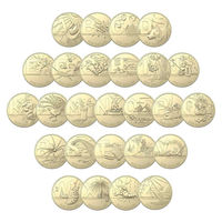 Австралия набор монет 1 доллар 2021 26 монет Английский алфавит UNC