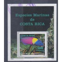 [1417] Коста-Рика 1994. Фауна.Рыбы. Гашеный блок.