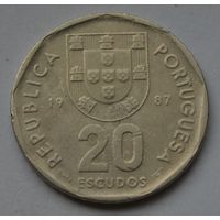 Португалия 20 эскудо, 1987 г.