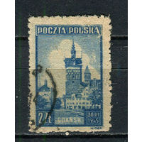 Польша - 1945 - Архитектура 2Zt - [Mi.411] - 1 марка. Гашеная.  (Лот 65EQ)-T7P8