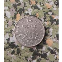 1/2 франка 1965 года Франция. Пятая Республика(1959-2002)