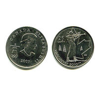 Канада 25 центов 2007 БИАТЛОН ОЛИМПИАДА АЦ UNC