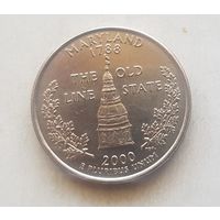 25 центов США 2000 г. штат Мэрилэнд Р