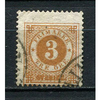 Швеция - 1872/1877 - Цифры 3 О - [Mi.17B] - 1 марка. Гашеная.  (Лот 65DL)