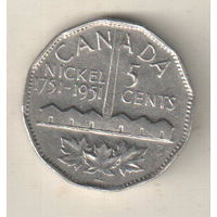 Канада 5 цент 1951 200 лет с момента открытия никеля